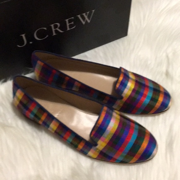 J. Crew Shoes - J. Crew - Cleo Fabric Loafers - Turquoise Orange